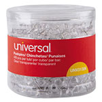 Universal Clear Push Pins, Plastic, Clear, 0.38