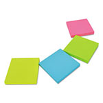 Universal Self-Stick Note Pads, 3 x 3, Assorted Neon Colors, 100-Sheet, 12/Pack view 1