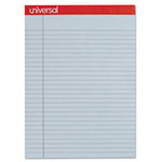 Universal Colored Perforated Ruled Writing Pads, Wide/Legal Rule, 50 Blue 8.5 x 11 Sheets, Dozen view 1
