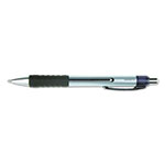 Universal Comfort Grip Gel Pen, Retractable, Medium 0.7 mm, Black Ink, Silver Barrel, Dozen view 1
