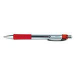 Universal Comfort Grip Gel Pen, Retractable, Medium 0.7 mm, Red Ink, Silver Barrel, Dozen view 1