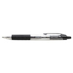 Universal Comfort Grip Gel Pen, Retractable, Medium 0.7 mm, Black Ink, Smoke Barrel, Dozen view 3