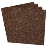 Universal Cork Tile Panels, 12 x 12, Dark Brown Surface, 4/Pack view 1