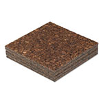 Universal Cork Tile Panels, 12 x 12, Dark Brown Surface, 4/Pack view 4