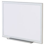 Universal Deluxe Melamine Dry Erase Board, 24 x 18, Melamine White Surface, Silver Aluminum Frame view 1