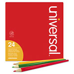 Universal Woodcase Colored Pencils, 3 mm, Assorted Lead/Barrel Colors, 24/Pack view 3