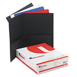 Universal Two-Pocket Portfolio, Embossed Leather Grain Paper, 11 x 8.5, Assorted Colors, 25/Box view 1