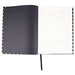 Universal Casebound Hardcover Notebook, 1-Subject, Wide/Legal Rule, Black/White Cover, (150) 10.25 x 7.63 Sheets view 2