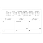 Universal Desk Pad Calendar, 22 x 17, White/Black Sheets, Black Binding, Clear Corners, 12-Month (Jan to Dec): 2024 view 2
