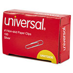 Universal Paper Clips, #1, Nonskid, Silver, 100 Clips/Box, 10 Boxes/Pack view 2
