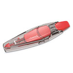 Universal Retractable Pen Style Correction Tape, Transparent Gray/Red Applicator, 0.2