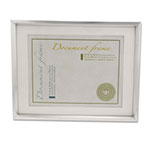 Universal Plastic Document Frame with Mat, 11 x 14 and 8.5 x 11 Inserts, Metallic Silver view 1
