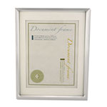 Universal Plastic Document Frame with Mat, 11 x 14 and 8.5 x 11 Inserts, Metallic Silver view 2