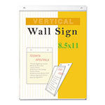 Universal Wall Mount Sign Holder, 8.5 x 11, Vertical, Clear view 2