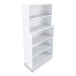 Union & Scale™ Essentials Laminate Bookcase, Five-Shelf, 35.8 x 14.9 x 72, White orginal image