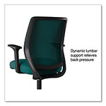 Union & Scale™ Essentials Mesh Back Fabric Task Chair with Arms, Supports Up to 275 lb, Teal Fabric Seat/Mesh Back, Black Base view 1