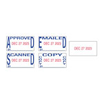 U.S. Stamp & Sign Economy 5-in-1 Date Stamp, Self-Inking, 1 x 1 5/8, Blue/Red view 1