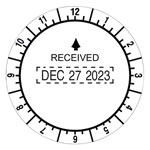 U.S. Stamp & Sign Trodat Round Stamp, Time and Date Received, Conventional, Two-Inch Diameter view 2