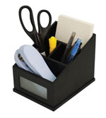 Victor Midnight Black Multi-Use Storage Caddy with Adjustable Compartment view 1
