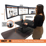Victor High Rise Electric Triple Monitor Standing Desk - 23