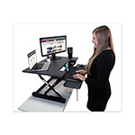 Victor High Rise Height Adjustable Standing Desk with Keyboard Tray, 31w x 31.25d x 20h, Gray/Black orginal image
