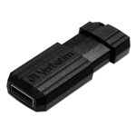 Verbatim PinStripe USB Flash Drive, 128 GB, Black view 1