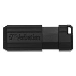 Verbatim PinStripe USB Flash Drive, 128 GB, Black view 2