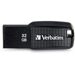 Verbatim 32GB Ergo USB Flash Drive - Black - The Ergo USB drive features an ergonomic design for in-hand comfort and COB design for enhanced reliability. view 3