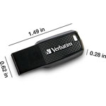 Verbatim 64GB Ergo USB Flash Drive, Black view 2
