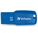 Verbatim 64GB Ergo USB 3.0 Flash Drive, Blue view 3