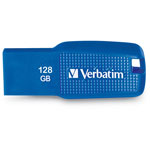 Verbatim 128GB Ergo USB 3.0 Flash Drive, Blue view 3