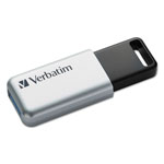Verbatim Store 'n' Go Secure Pro USB Flash Drive with AES 256 Encryption, 64 GB, Silver view 1