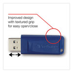 Verbatim Classic USB 2.0 Flash Drive, 8 GB, Blue, 5/Pack view 1