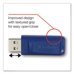 Verbatim Classic USB 2.0 Flash Drive, 16 GB, Blue, 5/Pack view 2