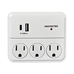 RCA 3-Outlet Wall Tap, White view 1