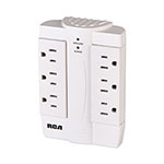 RCA 6 Outlet Swivel Surge Protector, 6 AC Outlets, 1,200 J, White view 3