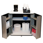 Vertiflex Products Refreshment Stand, Two-Shelf, 29.5w x 21d x 33h, Black/White orginal image