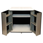 Vertiflex Products Refreshment Stand, Two-Shelf, 29.5w x 21d x 33h, Black/White view 1