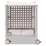 Vertiflex Products Deskside Machine Stand, Two-Shelf, 21.5w x 17.88d x 27h, Matte Gray view 1