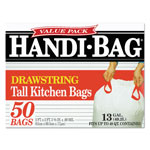 Webster Drawstring Kitchen Bags, 13 gal, 0.6 mil, 24
