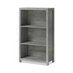 Whalen® Fallbrook Bookcase, Three-Shelf, 28w x 14d x 48.25h, Smoked Ash/Rustic Warm Gray view 1