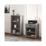 Whalen® Fallbrook Bookcase, Three-Shelf, 28w x 14d x 48.25h, Smoked Ash/Rustic Warm Gray view 4