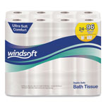Windsoft Premium Bath Tissue, Septic Safe, 2-Ply, White, 4 x 3.9, 284 Sheets/Roll, 24 Rolls/Carton orginal image