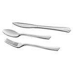 WNA Comet Reflections Heavyweight Plastic Utensils, Fork, Silver, 7