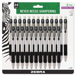 Zebra Pen Z-Grip Mechanical Pencil, 0.7 mm, HB (#2.5), Black Lead, Clear/Black Grip Barrel, 24/Pack view 1