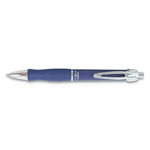 Zebra Pen GR8 Retractable Gel Pen, Medium 0.7mm, Blue Ink, Blue/Silver Barrel, Dozen view 1