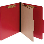 Acco ColorLife PRESSTEX Classification Folders, 1 Divider, Letter Size, Executive Red, 10/Box orginal image