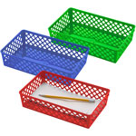 Achieva Large Supply Basket, Assorted Colors, 3/PK - 2.4