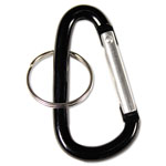 Advantus Carabiner Key Chains, Split Key Rings, Aluminum, Black, 10/Pack orginal image