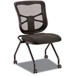 Alera Elusion Mesh Nesting Chairs, Black Seat/Black Back, Black Base, 2/Carton orginal image